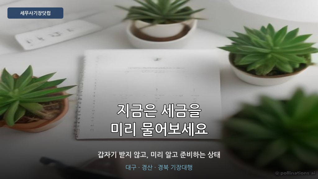 장기 기장 고객 3년 거래 - 세무사기장닷컴 대구 경산