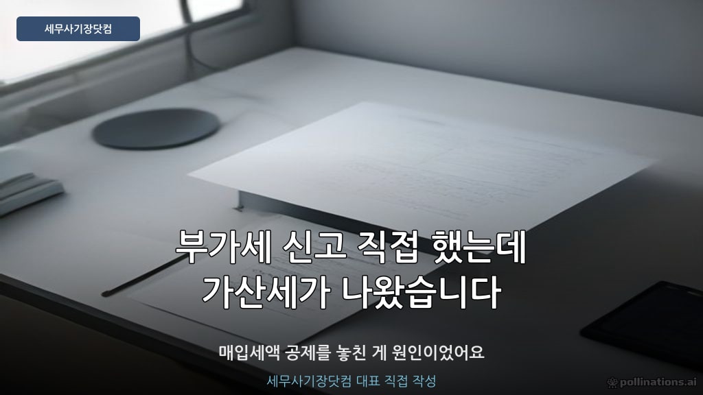 부가세 신고 가산세 실수 - 세무사기장닷컴 대표 직접 작성