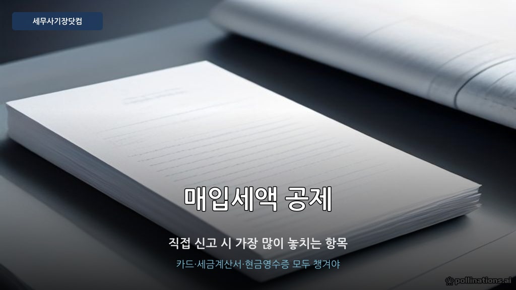 매입세액 공제 항목 - 부가세 신고 체크리스트